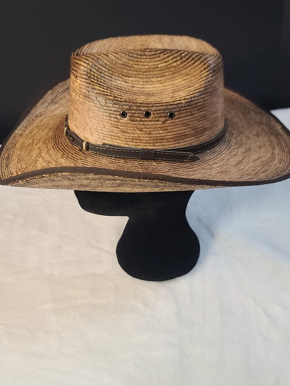CODY BROWN Kids Brown Straw Western Hat with Decorative Band